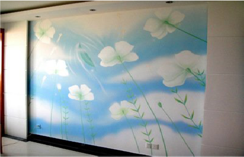 西安画墙绘怎么画好白云的蓬松感？