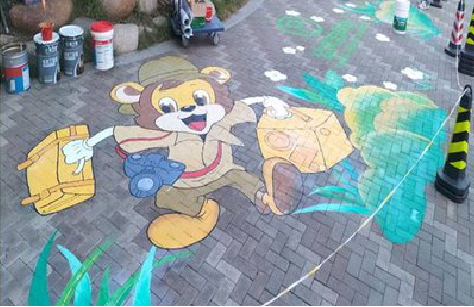 西安夏季画地面彩绘会遇到的问题