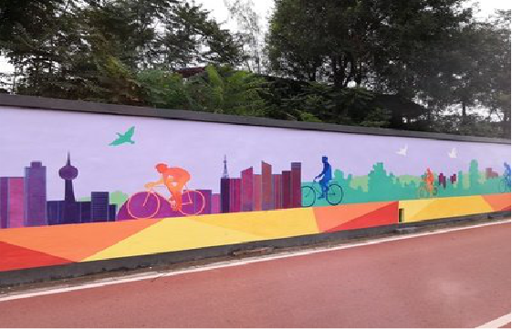 西安墙体彩绘-围墙