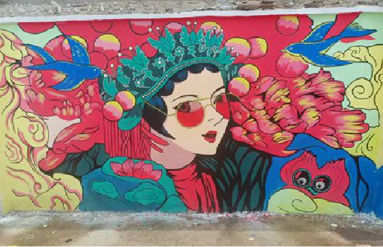 西安墙体彩绘-网红墙