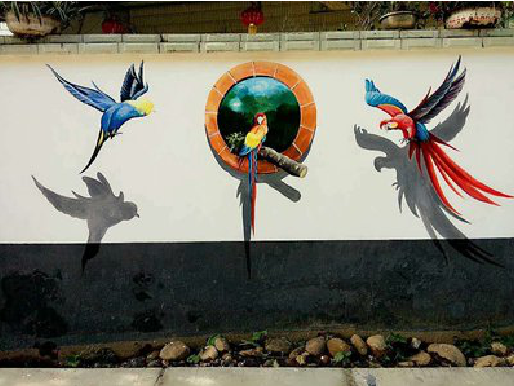 西安视觉错位-3D墙绘设计