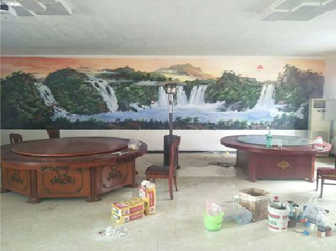 西安墙绘-写实风景