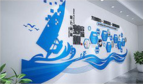 西安海浪主题文化墙如何设计？