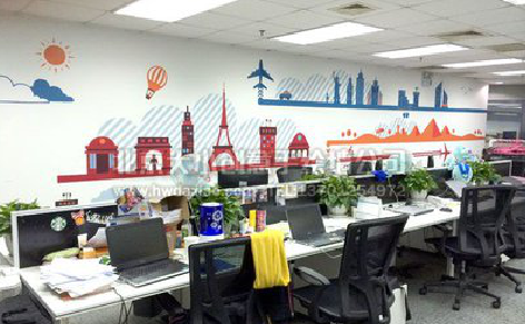 西安教你设计办公室墙绘的方法。